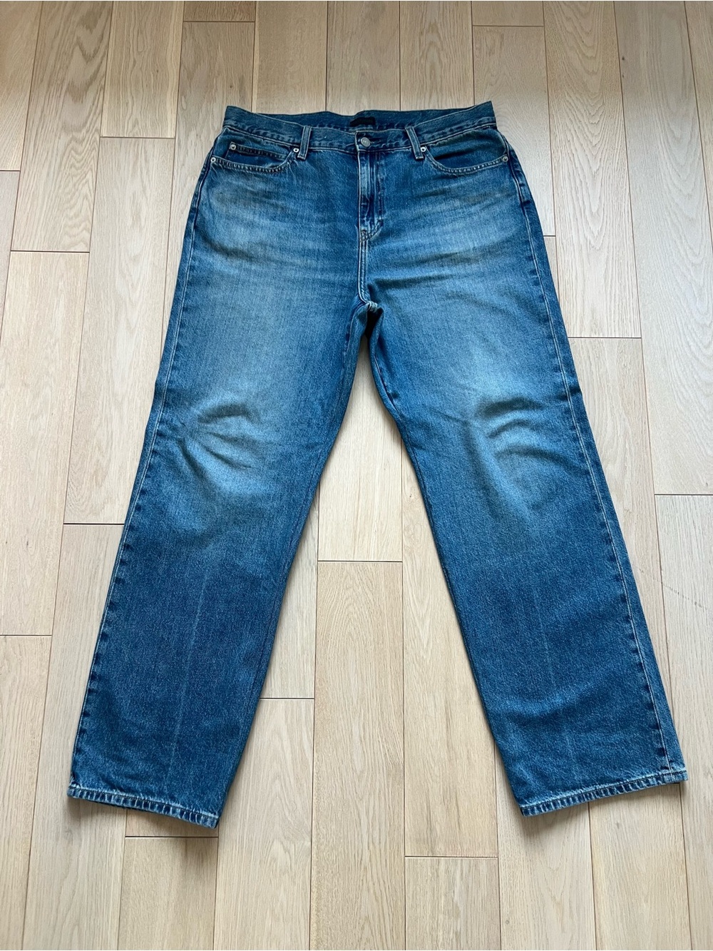 Uniqlo Wide Baggy Jeans/Denim (Blue - 32)